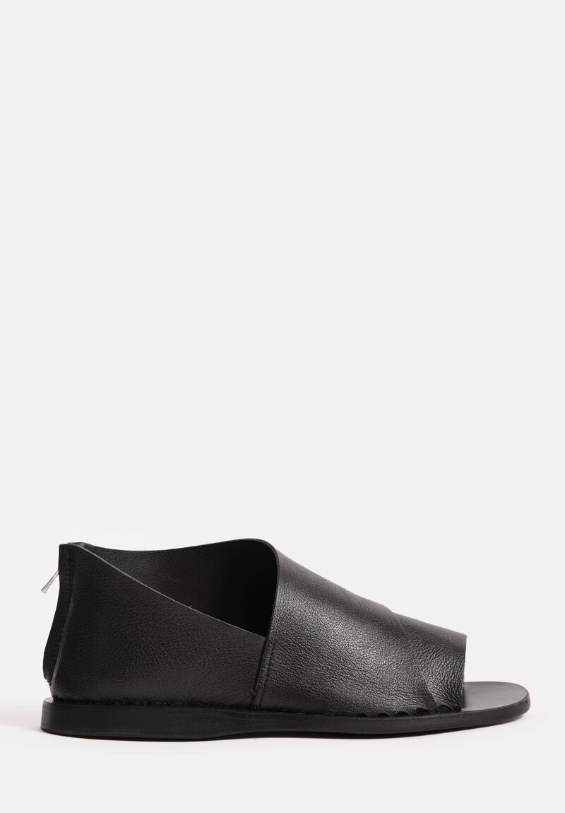 Officine Creative Leather Itaca Ignis Sandal in Black