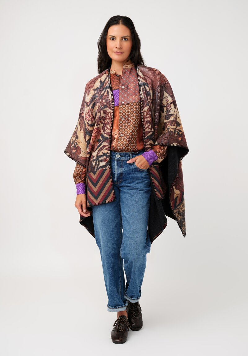 Pierre-Louis Mascia Silk Camicia Manica Lunga Shirt in Butterfly Geometry