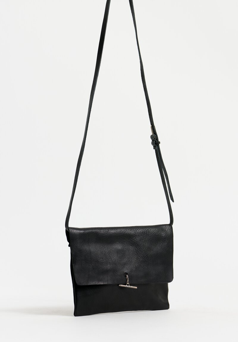 Daniele Basta Leather Deng Piccola TP Crossbody Bag Black