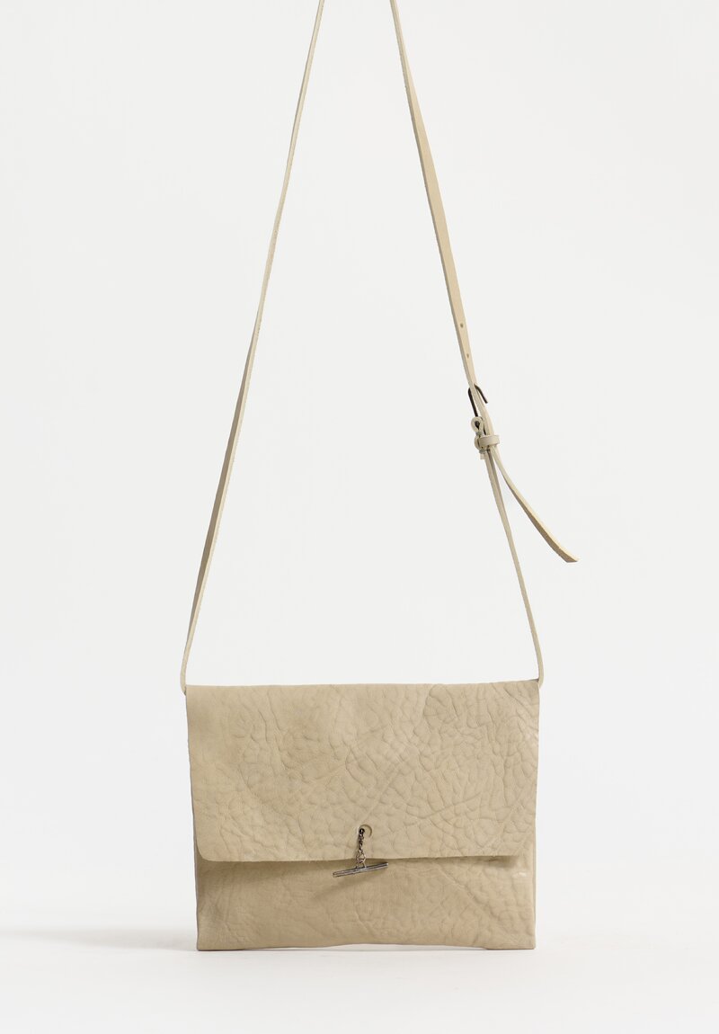 Daniele Basta Leather Deng Piccola TP Crossbody Bag in Natural Stone