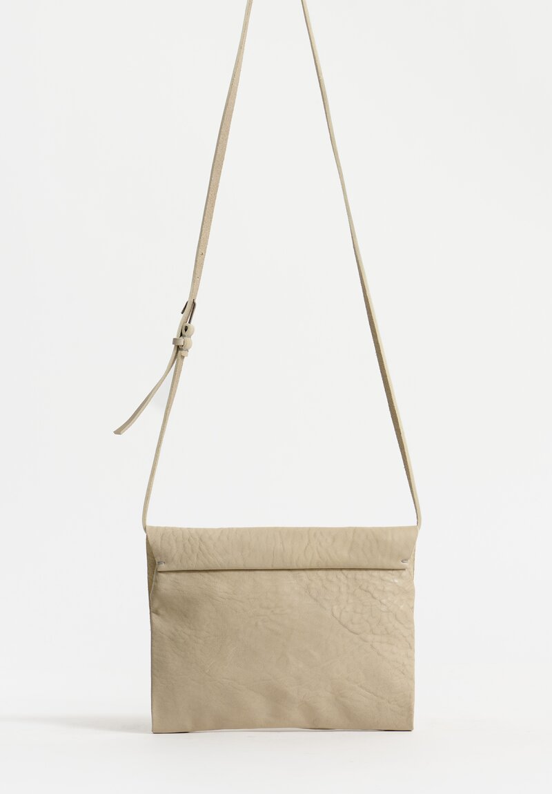 Daniele Basta Leather Deng Piccola TP Crossbody Bag in Natural Stone