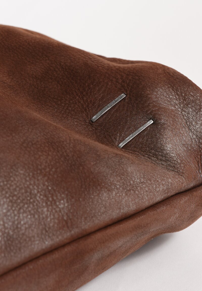 Daniele Basta Leather Masti Silver-Dusted Tote Handbag