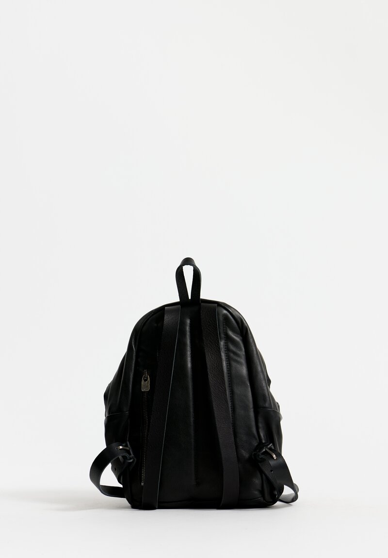 Daniele Basta Leather Dia Mignon Staple Backpack Black