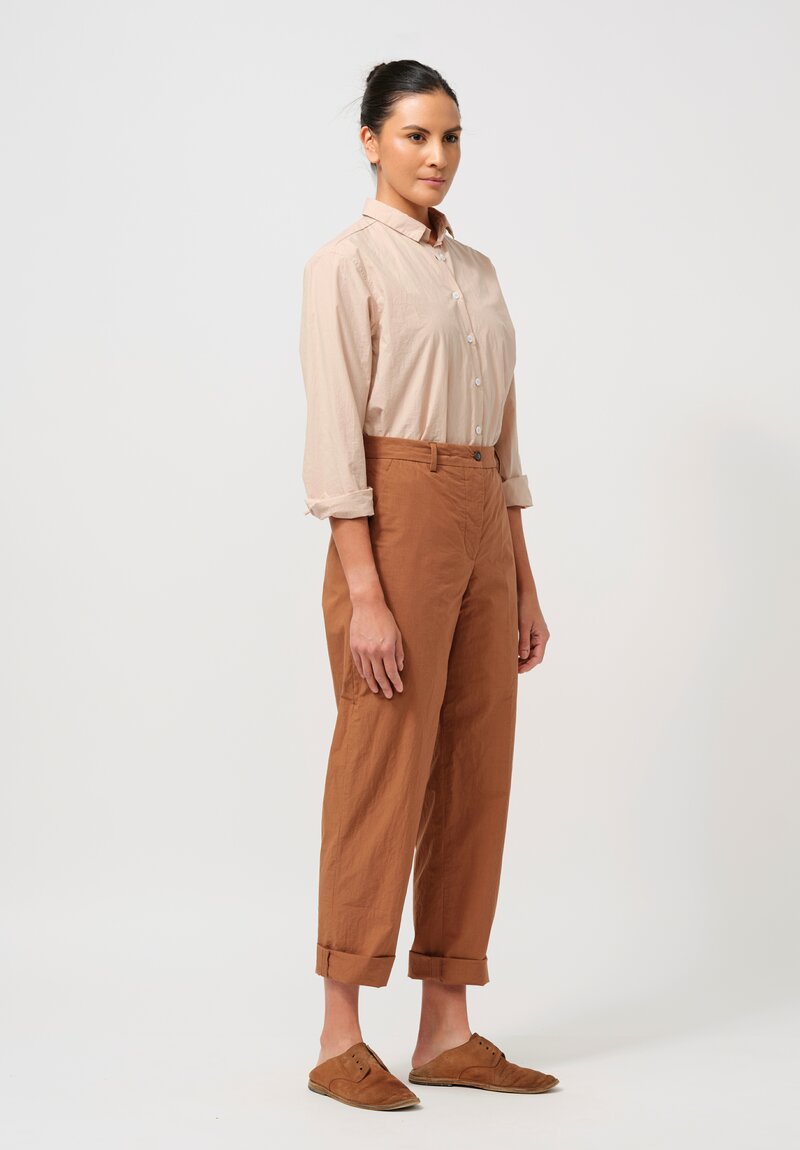 Bergfabel Cotton Maria Pants in Ground Brown