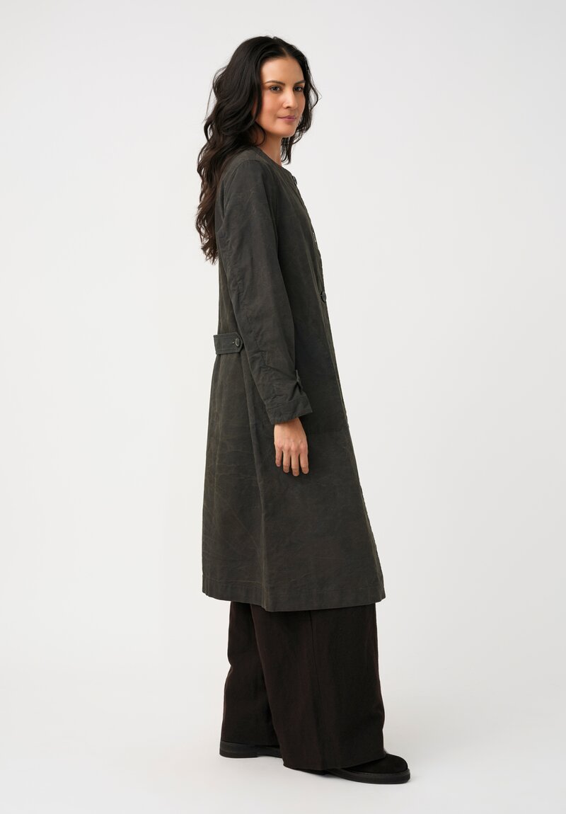 Biek Versteppen Cotton Coat in Dark Khaki Grey