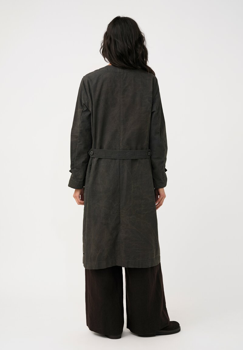 Biek Versteppen Cotton Coat in Dark Khaki Grey