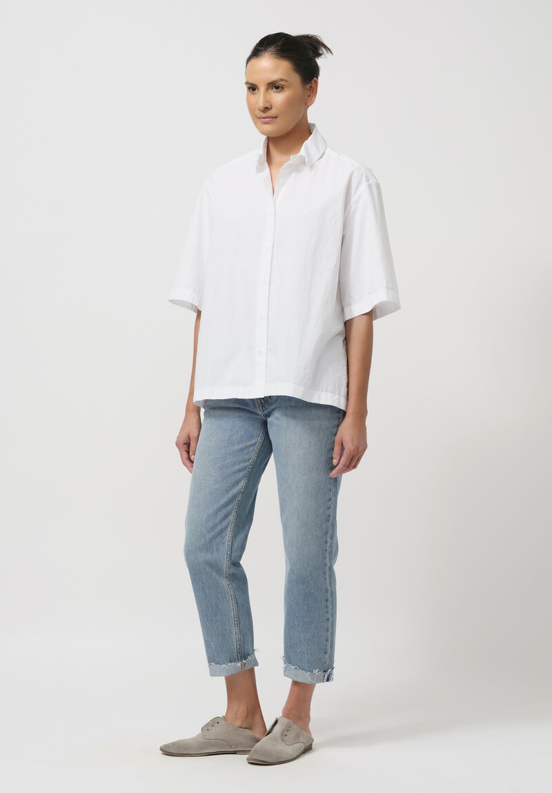 Bergfabel Cotton Poplin Ella Shirt in White