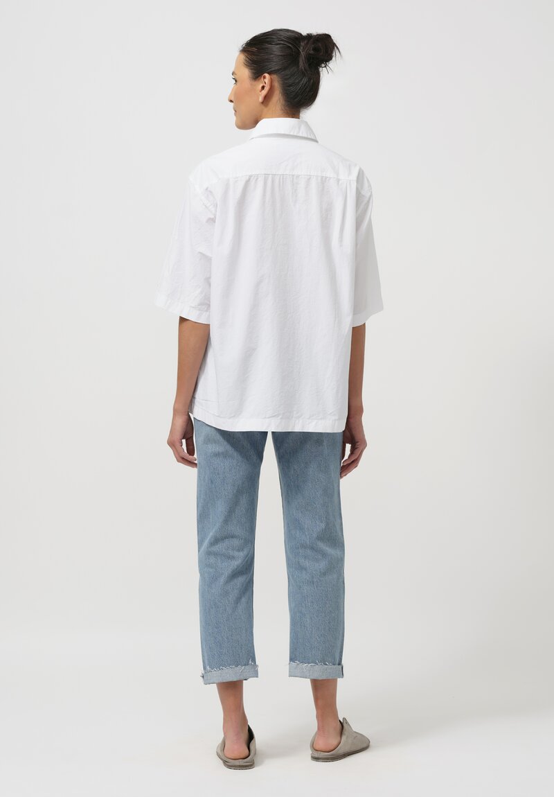 Bergfabel Cotton Poplin Ella Shirt in White