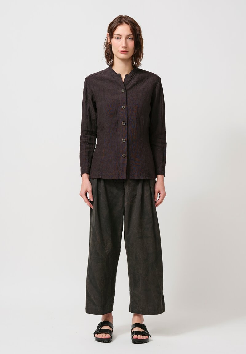 Biek Verstappen Irish Linen Shirt in Mud Purple