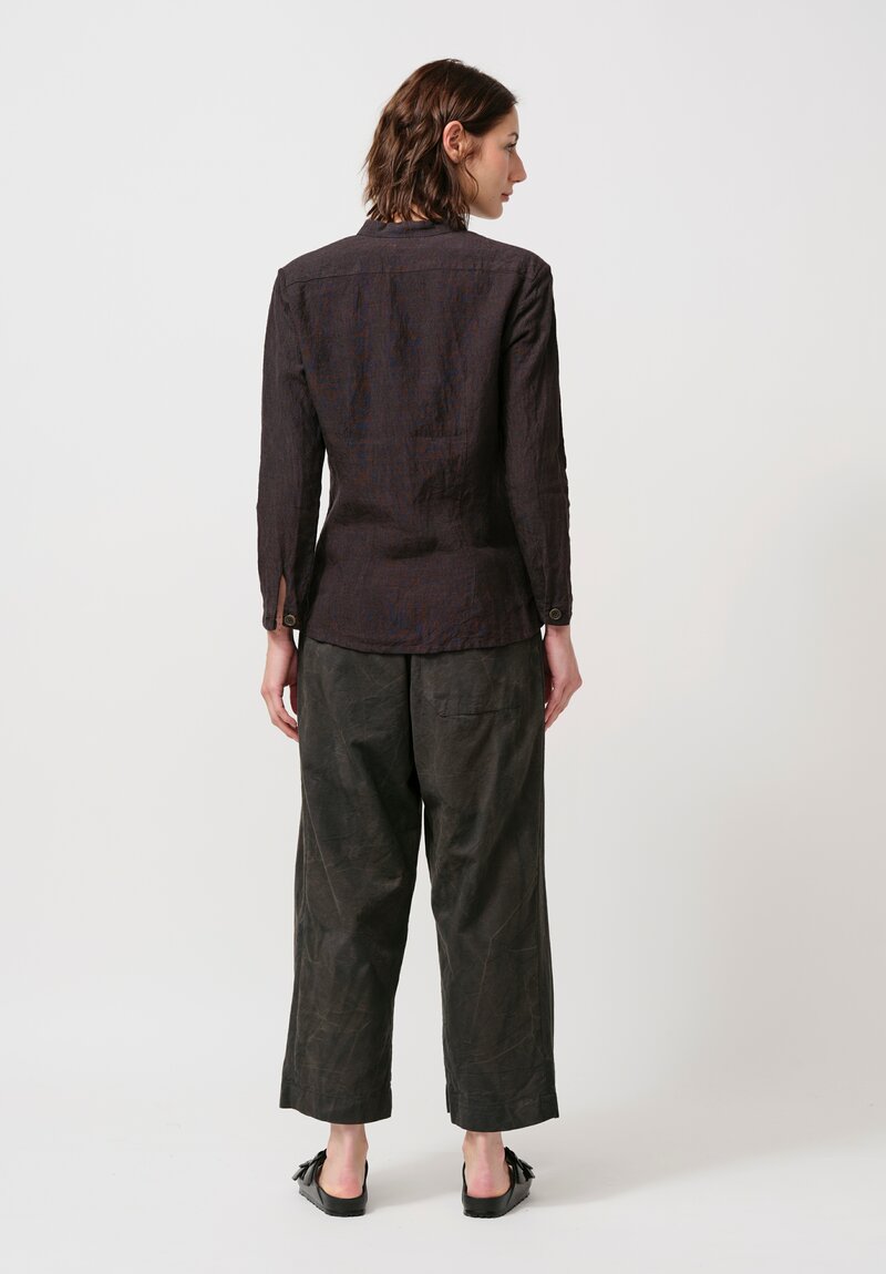 Biek Verstappen Irish Linen Shirt in Mud Purple