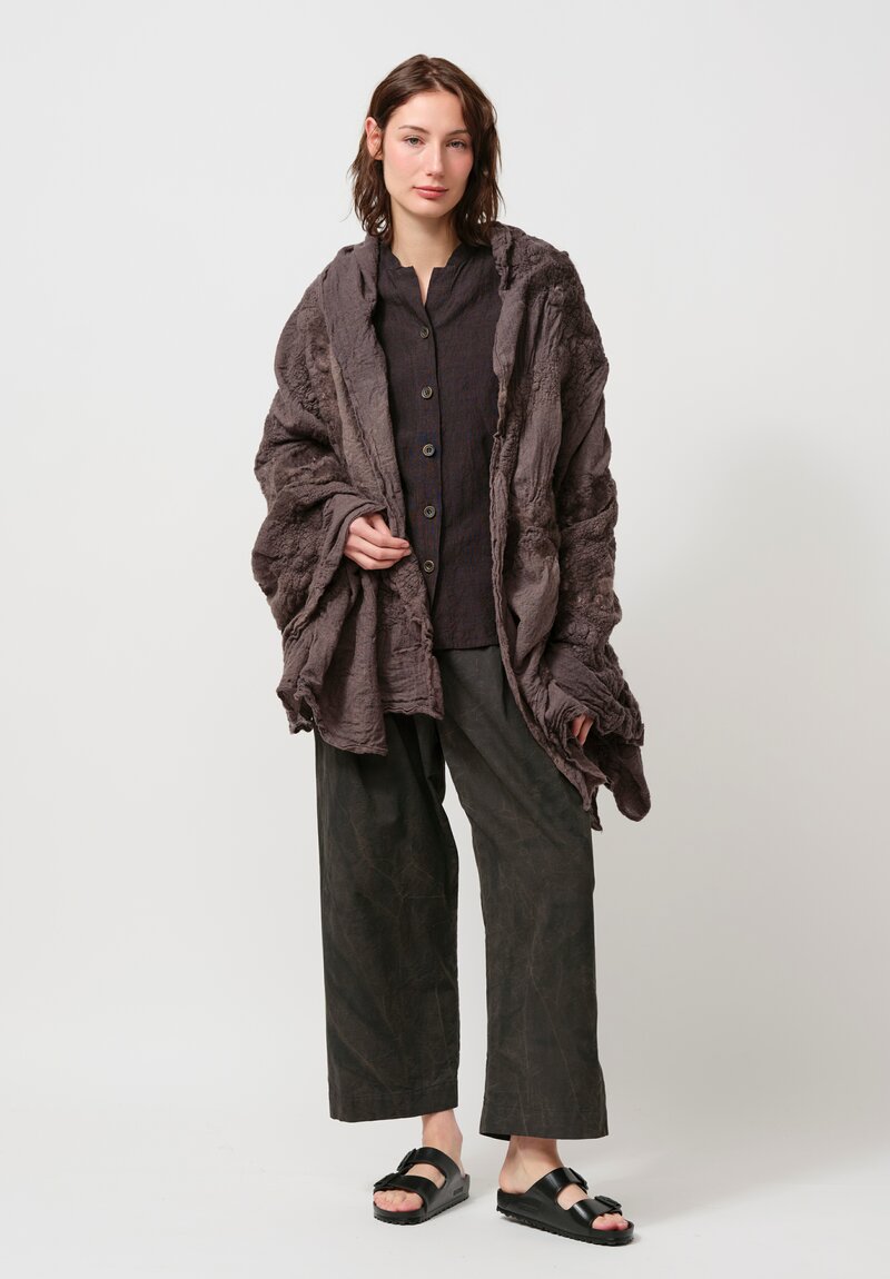 Biek Verstappen Irish Linen Shirt in Mud Purple