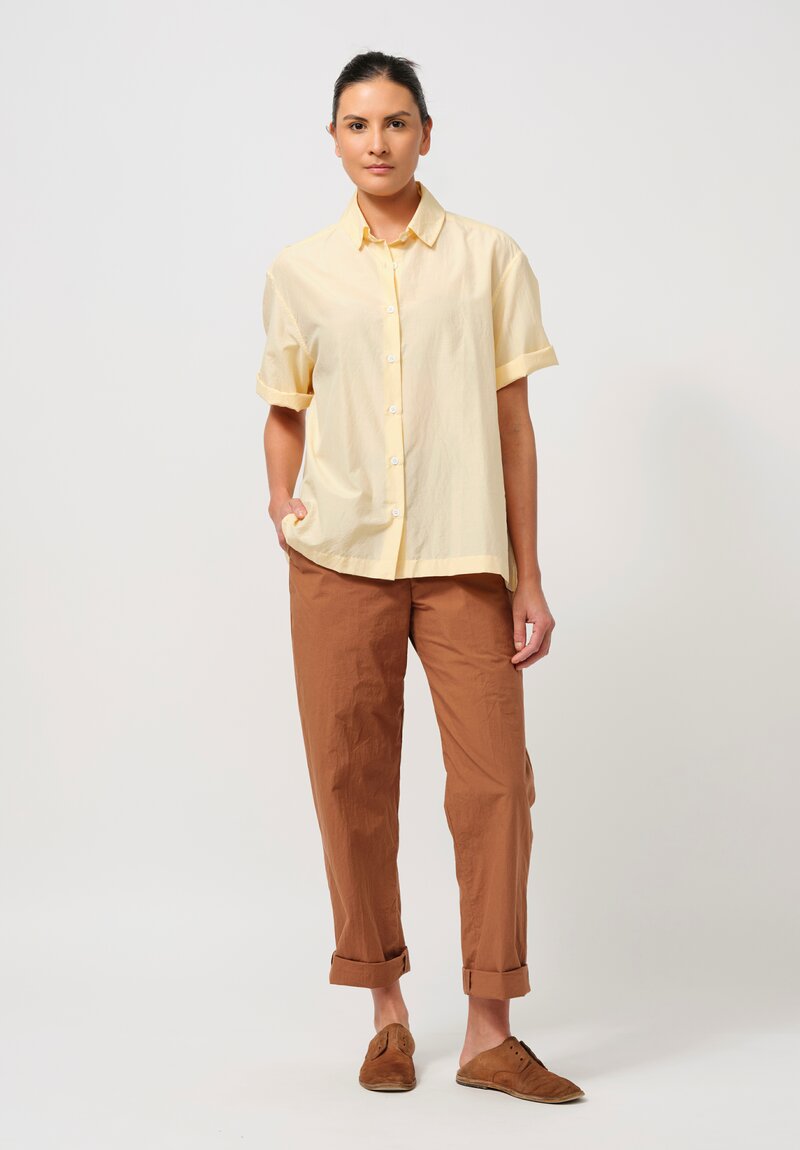 Bergfabel Cotton & Silk Ella Shirt in Vanilla Yellow