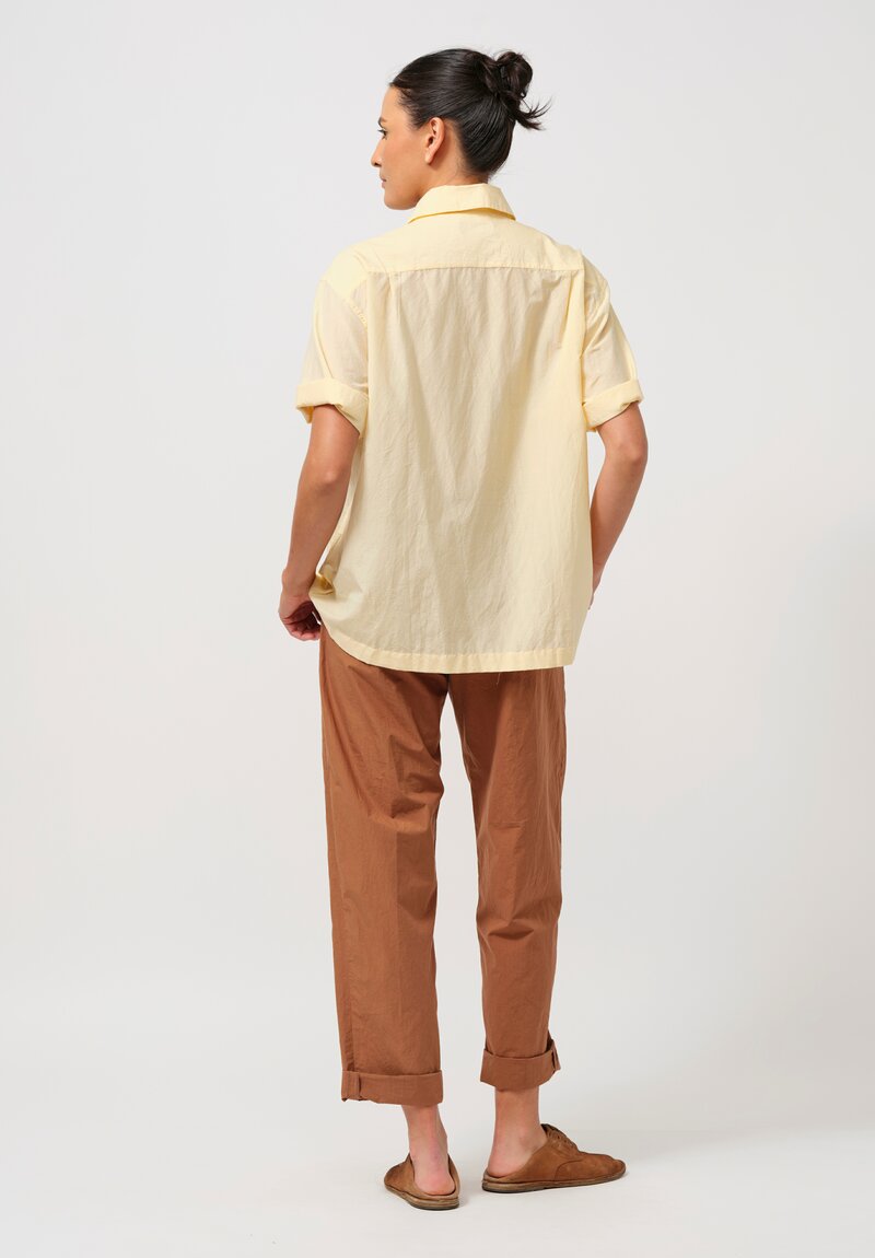 Bergfabel Cotton & Silk Ella Shirt in Vanilla Yellow