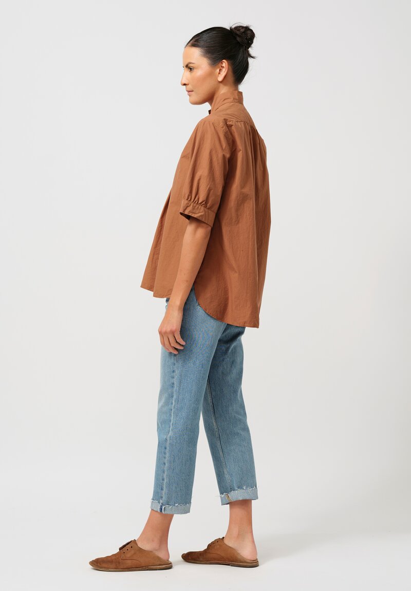 Bergfabel Cotton Poplin Vera Shirt in Ground Brown