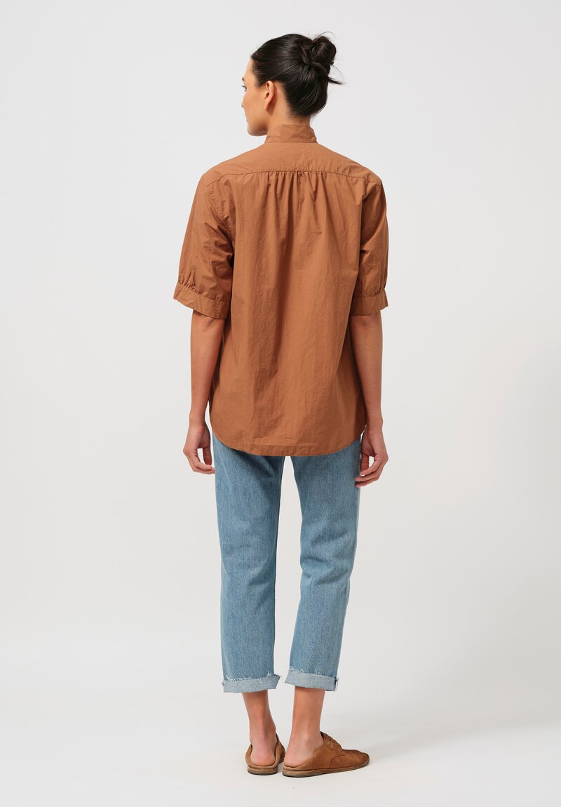 Bergfabel Cotton Poplin Vera Shirt in Ground Brown