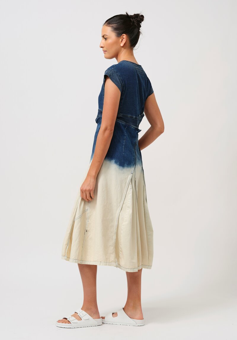 Rundholz DIP Denim Paneled Ombré Dress