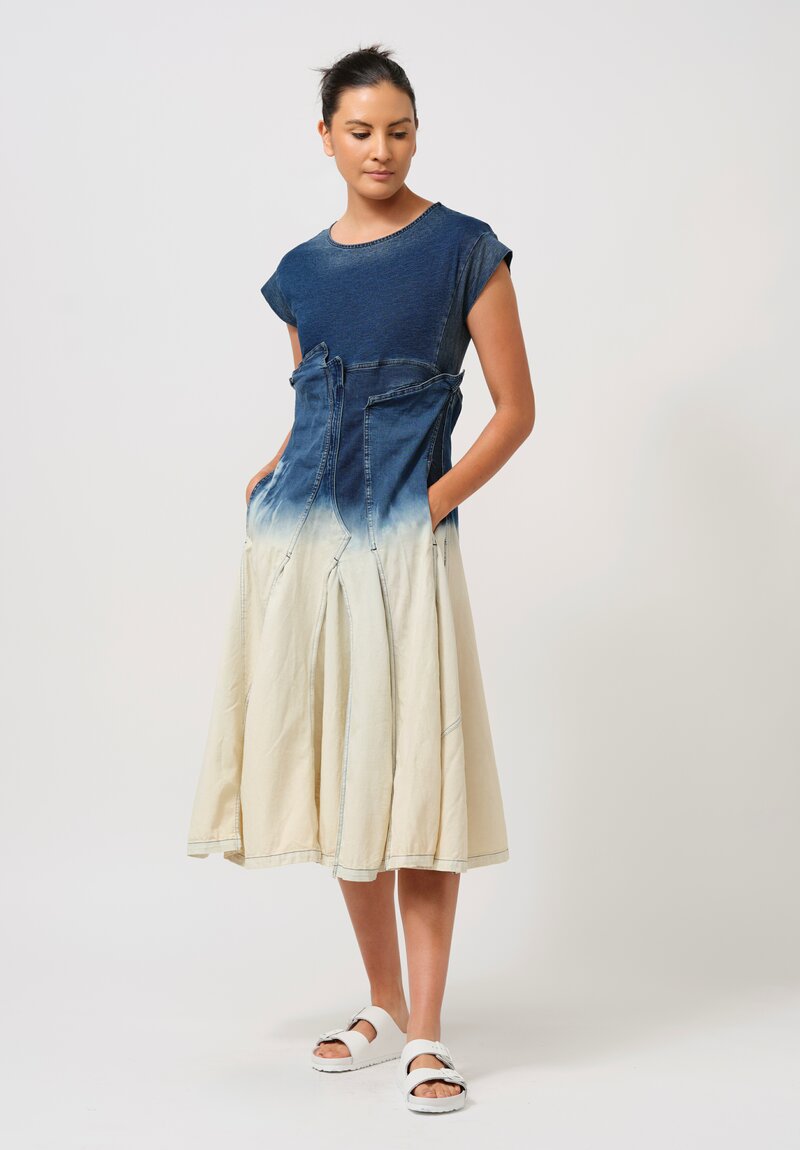 Rundholz DIP Denim Paneled Ombré Dress