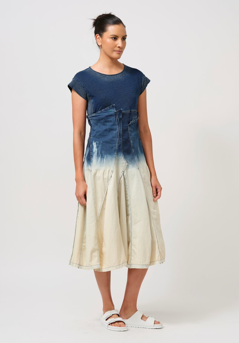 Rundholz DIP Denim Paneled Ombré Dress