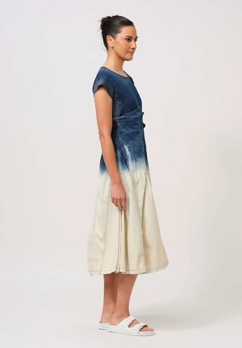 Rundholz DIP Denim Paneled Ombré Dress