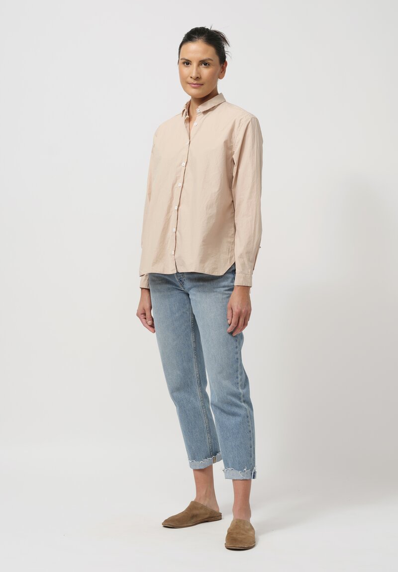 Bergfabel Washed Paper Cotton Loose Tyrol Shirt in Dusty Pink