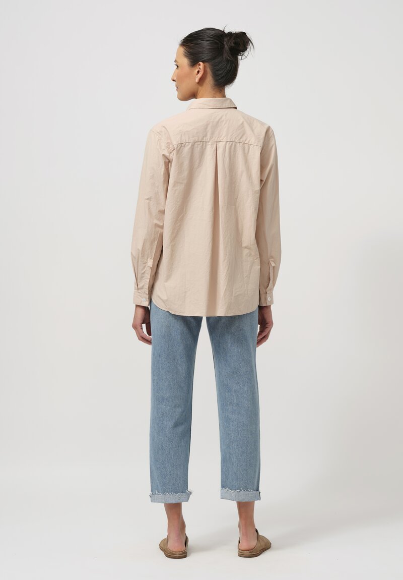 Bergfabel Washed Paper Cotton Loose Tyrol Shirt in Dusty Pink