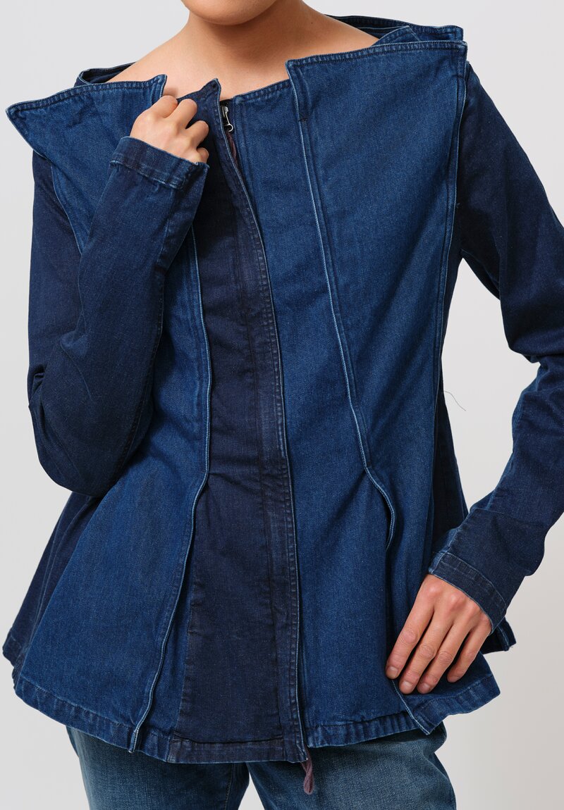 Rundholz DIP Denim Paneled Jacket in Stonewash Blu