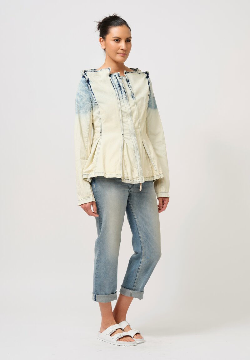 Rundholz DIP Denim Paneled Jacket in Acid Was