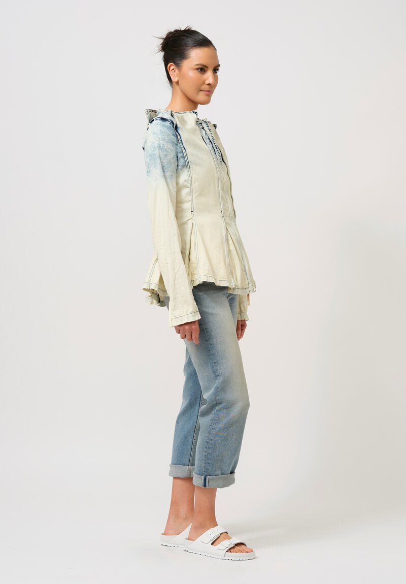 Rundholz DIP Denim Paneled Jacket in Acid Was