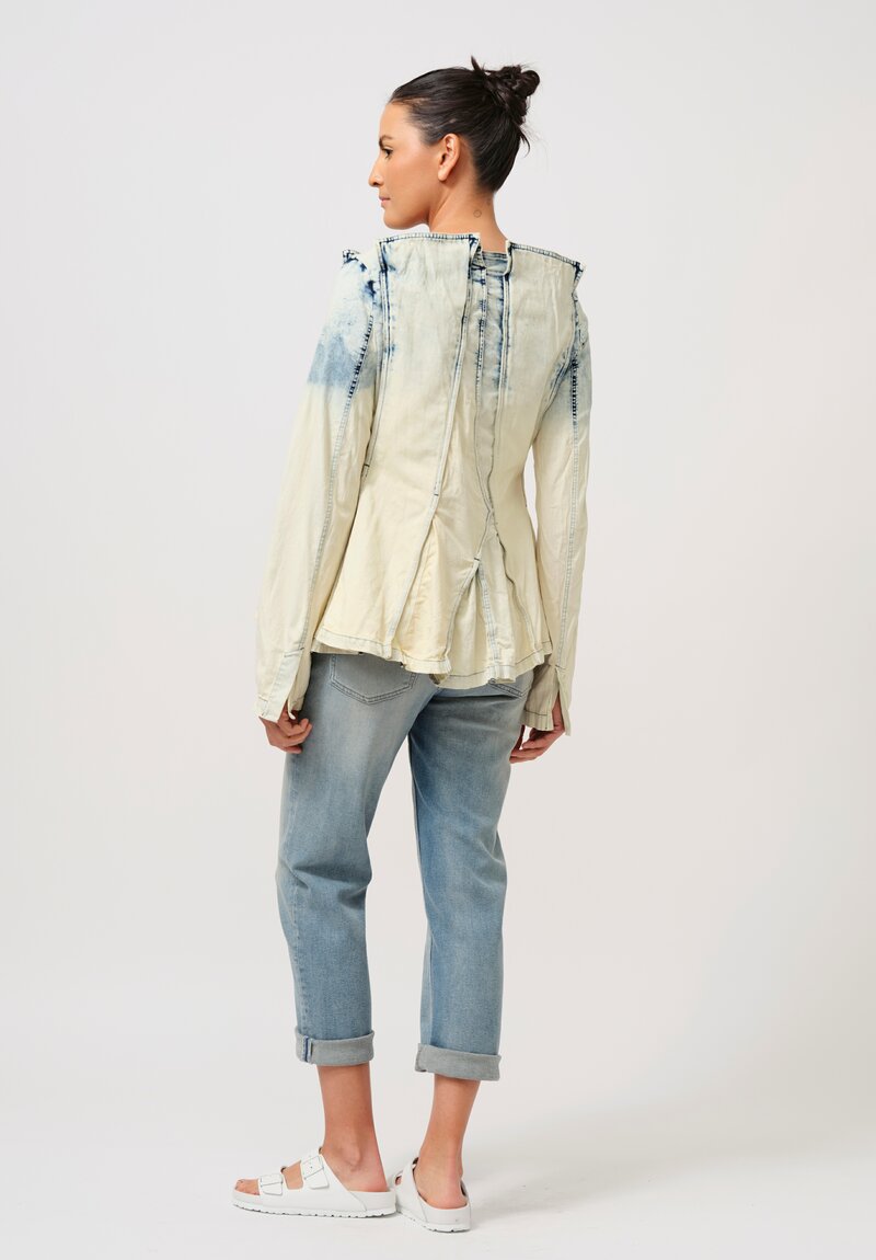 Rundholz DIP Denim Paneled Jacket in Acid Was