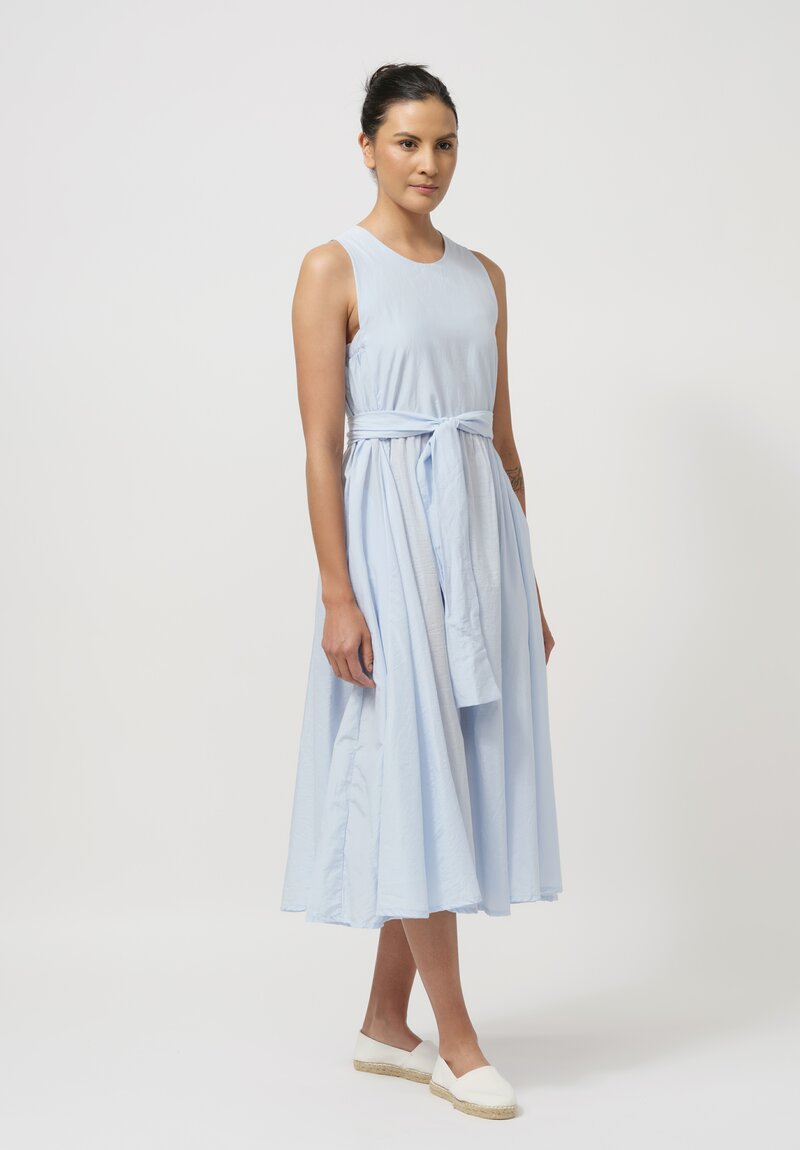 Bergfabel Cotton & Silk Apron Dress in Azure Blue