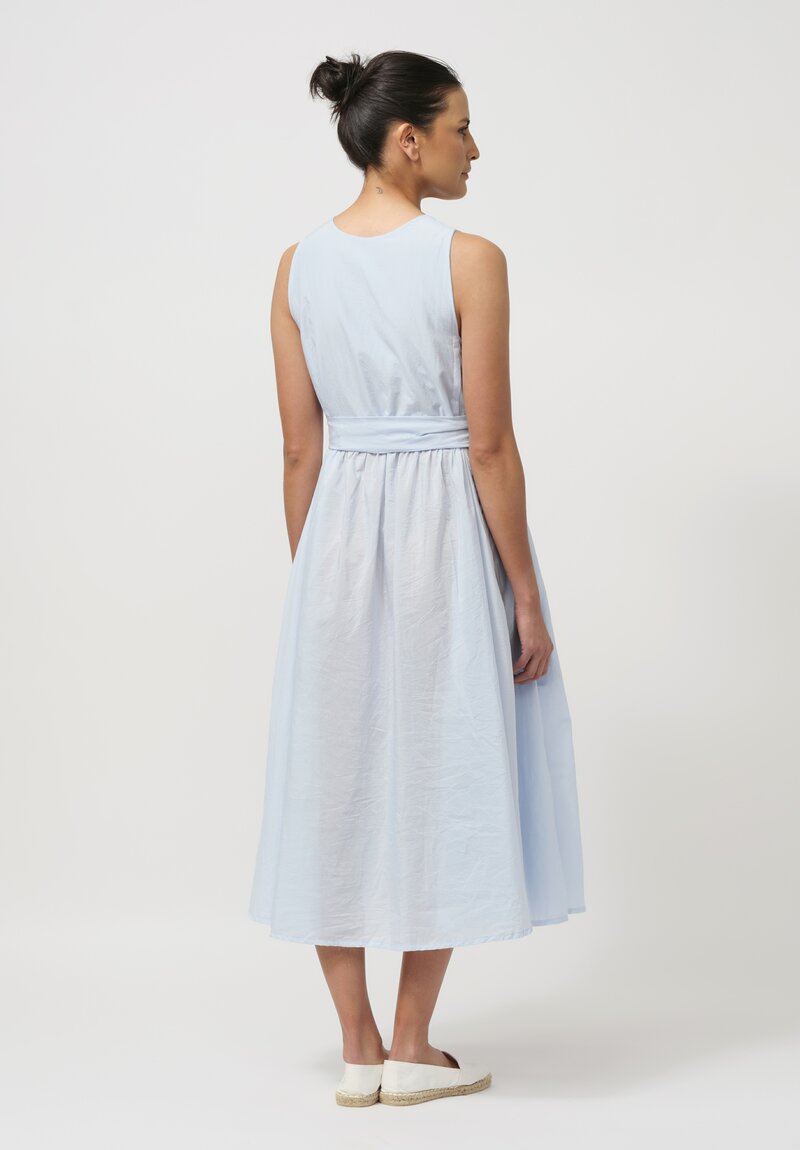 Bergfabel Cotton & Silk Apron Dress in Azure Blue