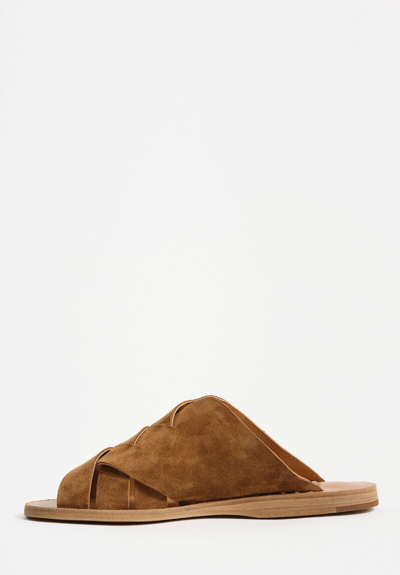 Officine Creative Suede Itaca Crossed Sandals