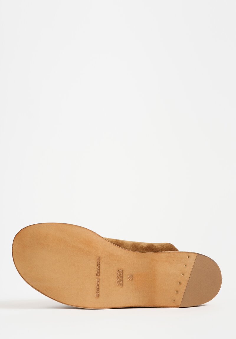 Officine Creative Suede Itaca Crossed Sandals