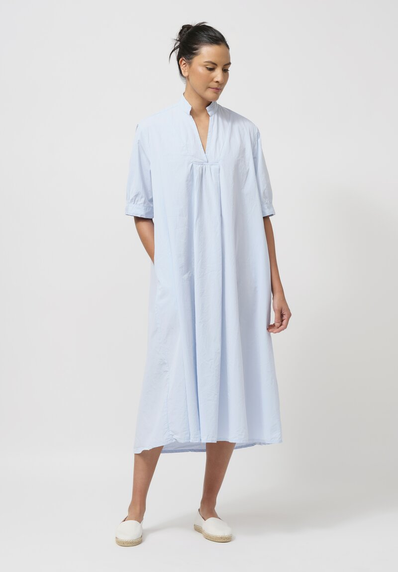 Bergfabel Washed Cotton Poplin Tyrol Dress in Azure Blue