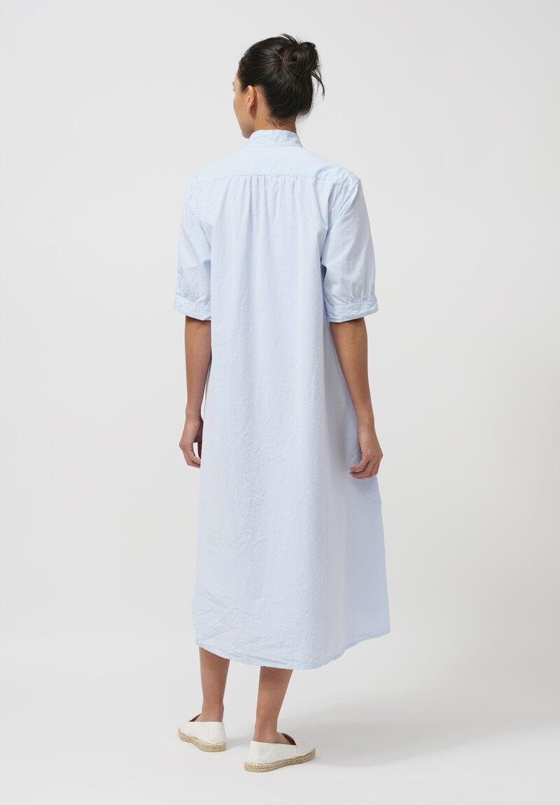 Bergfabel Washed Cotton Poplin Tyrol Dress in Azure Blue