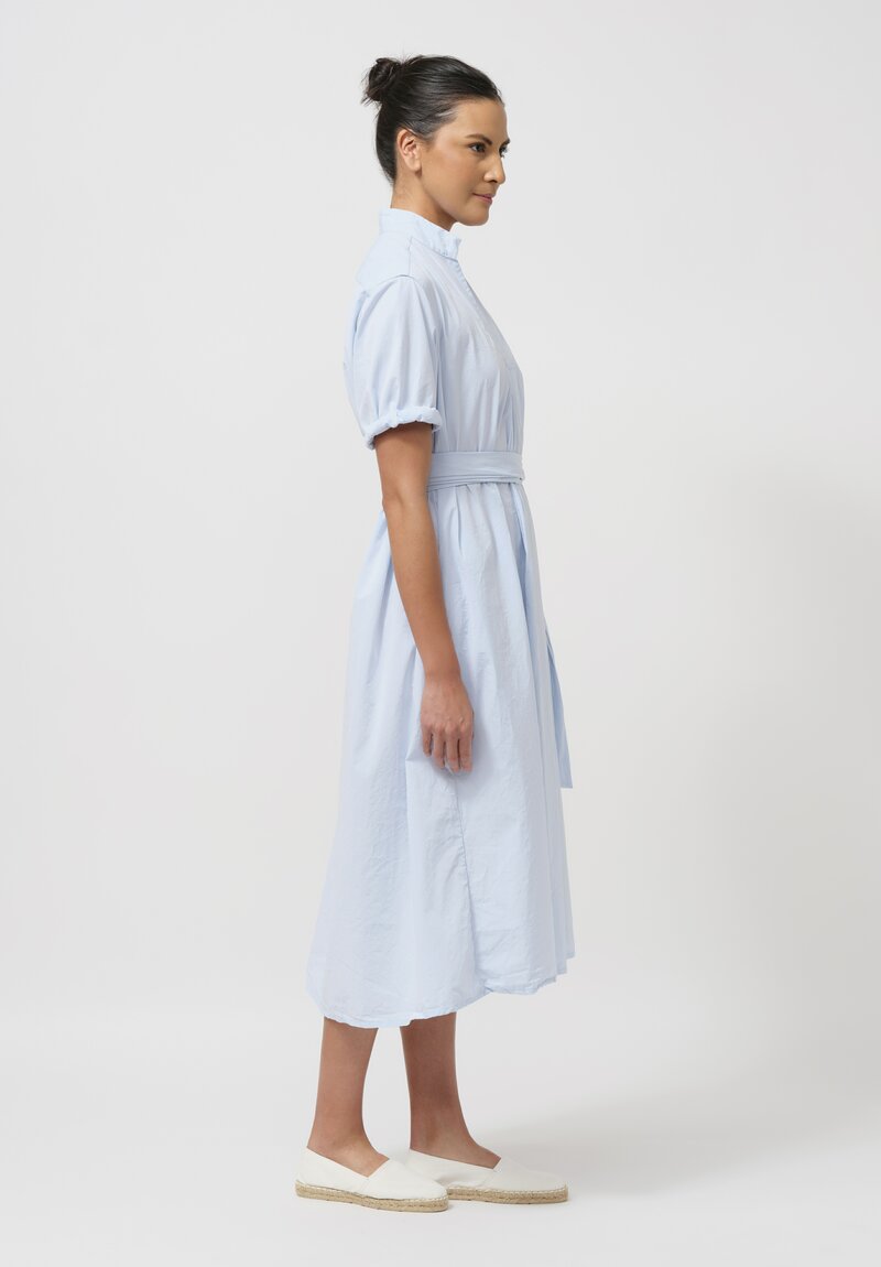 Bergfabel Washed Cotton Poplin Tyrol Dress in Azure Blue