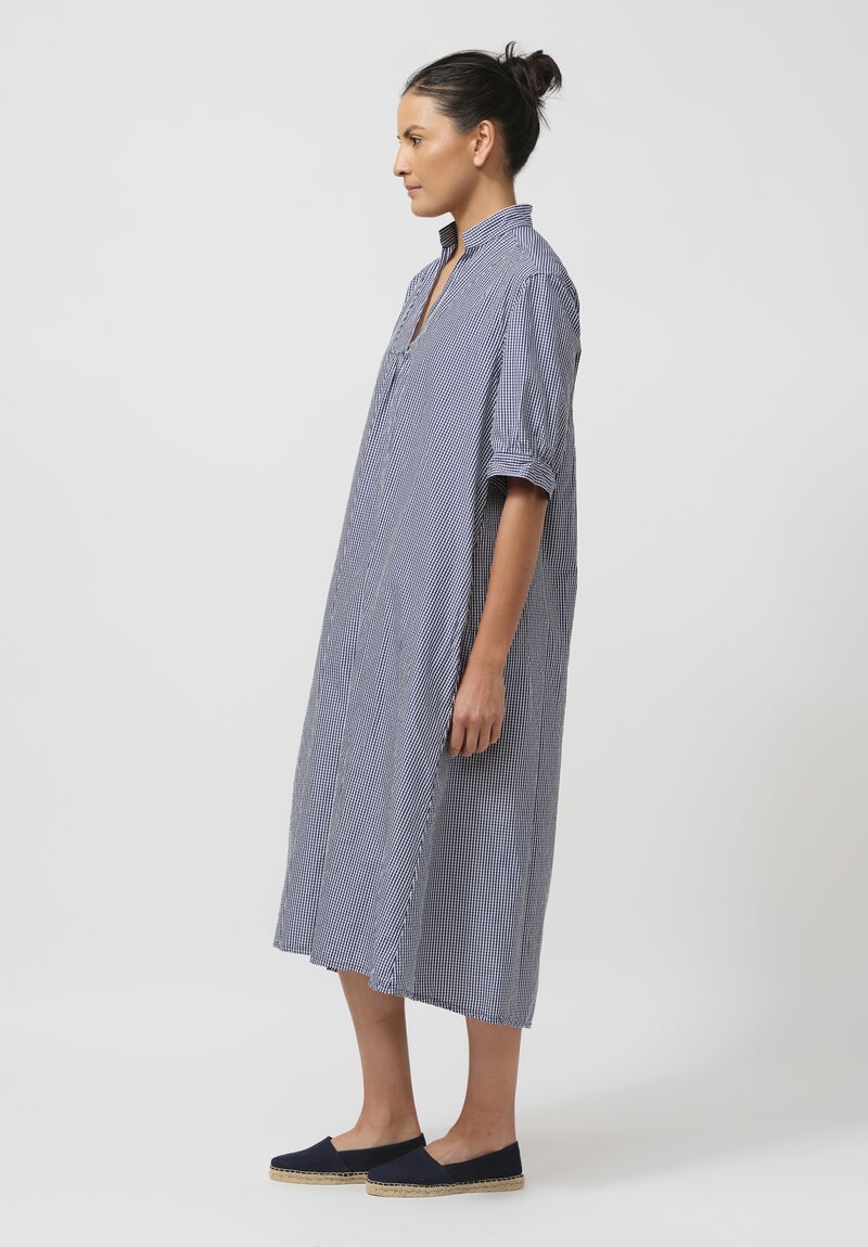 Bergfabel Washed Cotton Poplin Tyrol Dress in Gingham