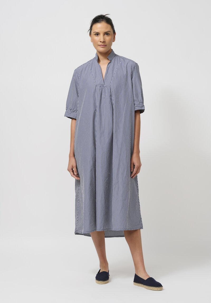 Bergfabel Washed Cotton Poplin Tyrol Dress in Gingham