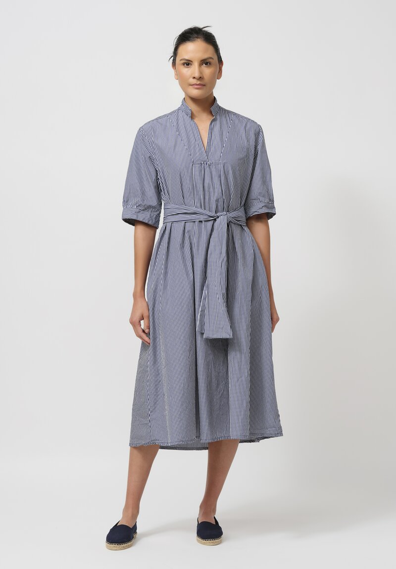 Bergfabel Washed Cotton Poplin Tyrol Dress in Gingham