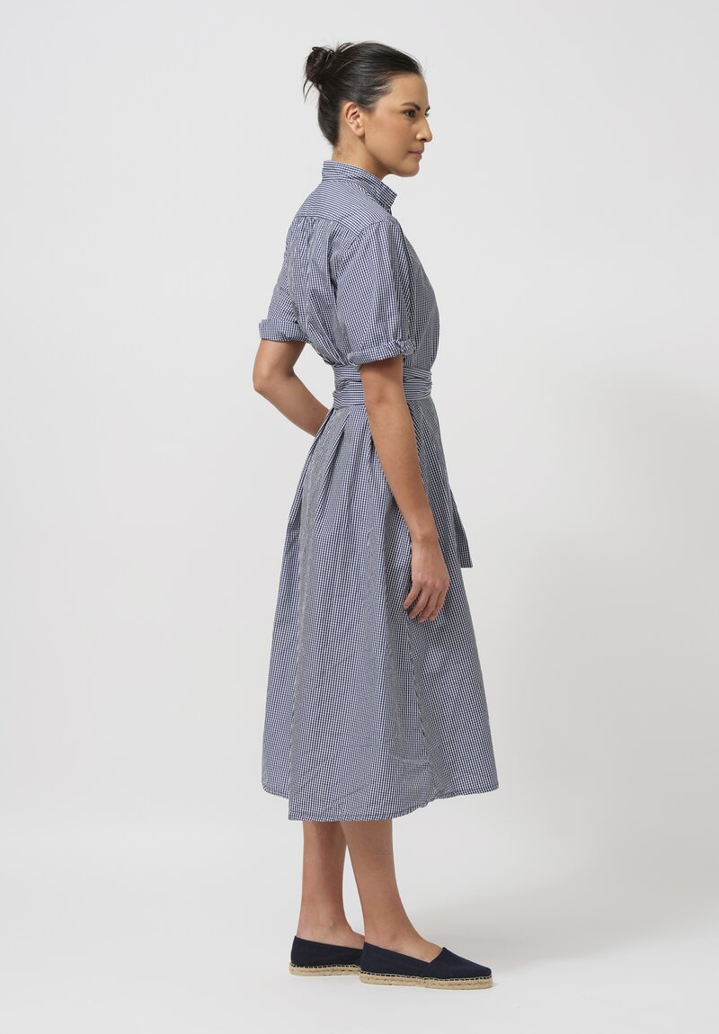 Bergfabel Washed Cotton Poplin Tyrol Dress in Gingham