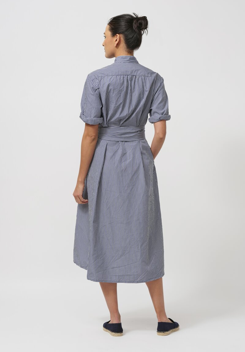 Bergfabel Washed Cotton Poplin Tyrol Dress in Gingham