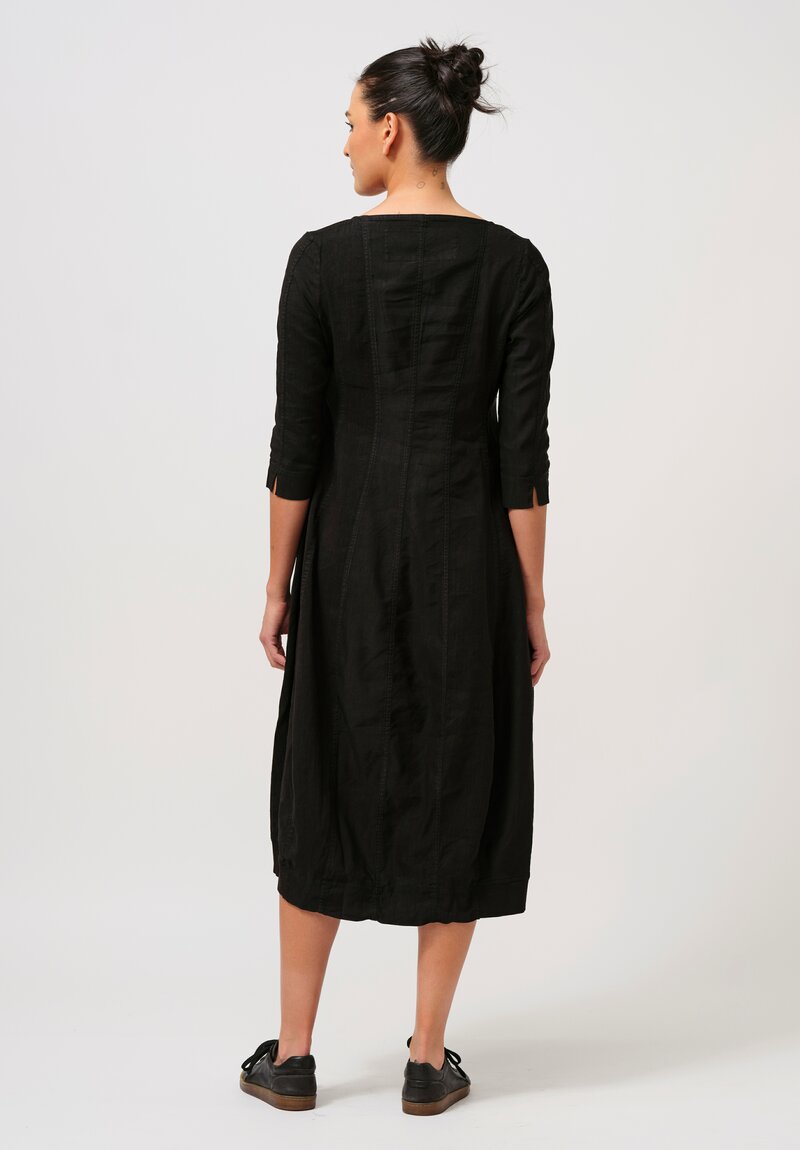 Rundholz Black Label Stretch Cotton Tulip Dress in Black