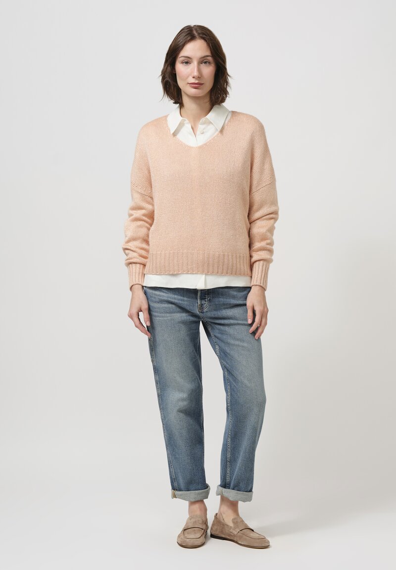 Iris Von Arnim Linen Laurita Button-Down Shirt in Ecru White