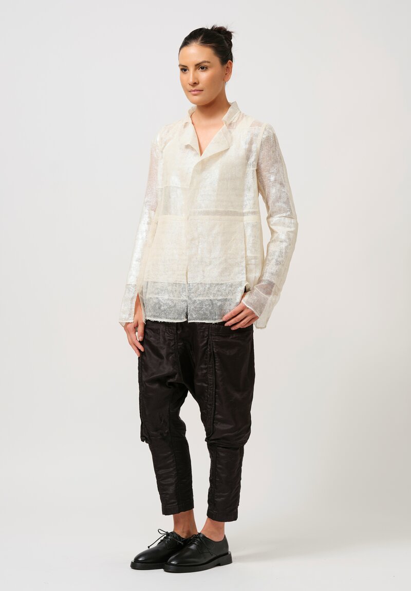 Rundholz Lacquered Cotton Gauze Jacket in Galaxy Cream