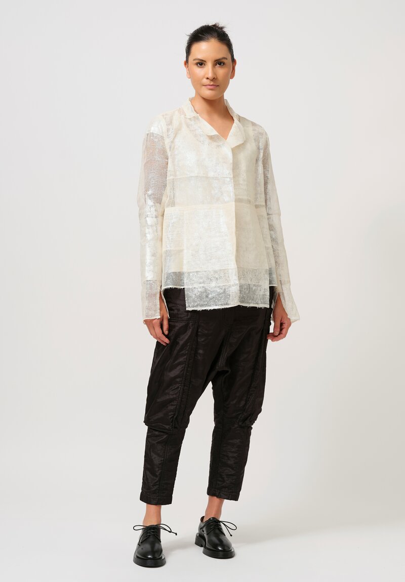 Rundholz Lacquered Cotton Gauze Jacket in Galaxy Cream