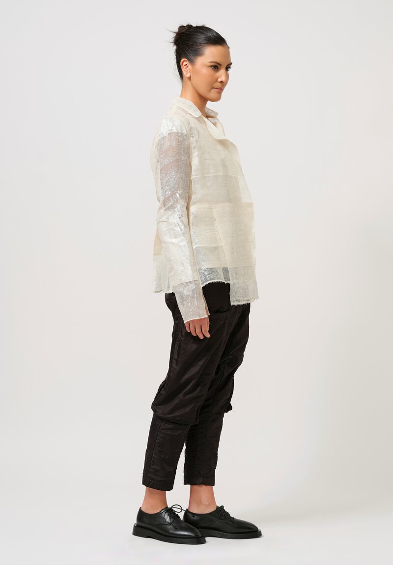 Rundholz Lacquered Cotton Gauze Jacket in Galaxy Cream