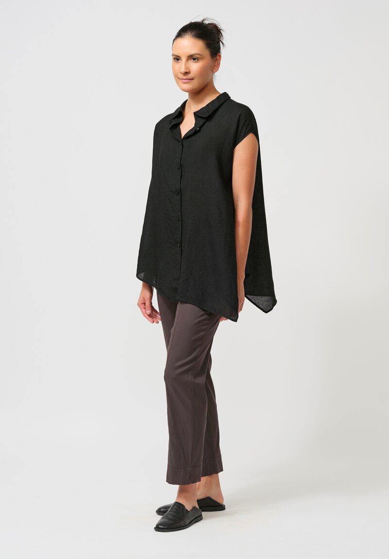 Peter O. Mahler Stretch Flat-Felled Seam Straight Leg Pants in Espresso Brown