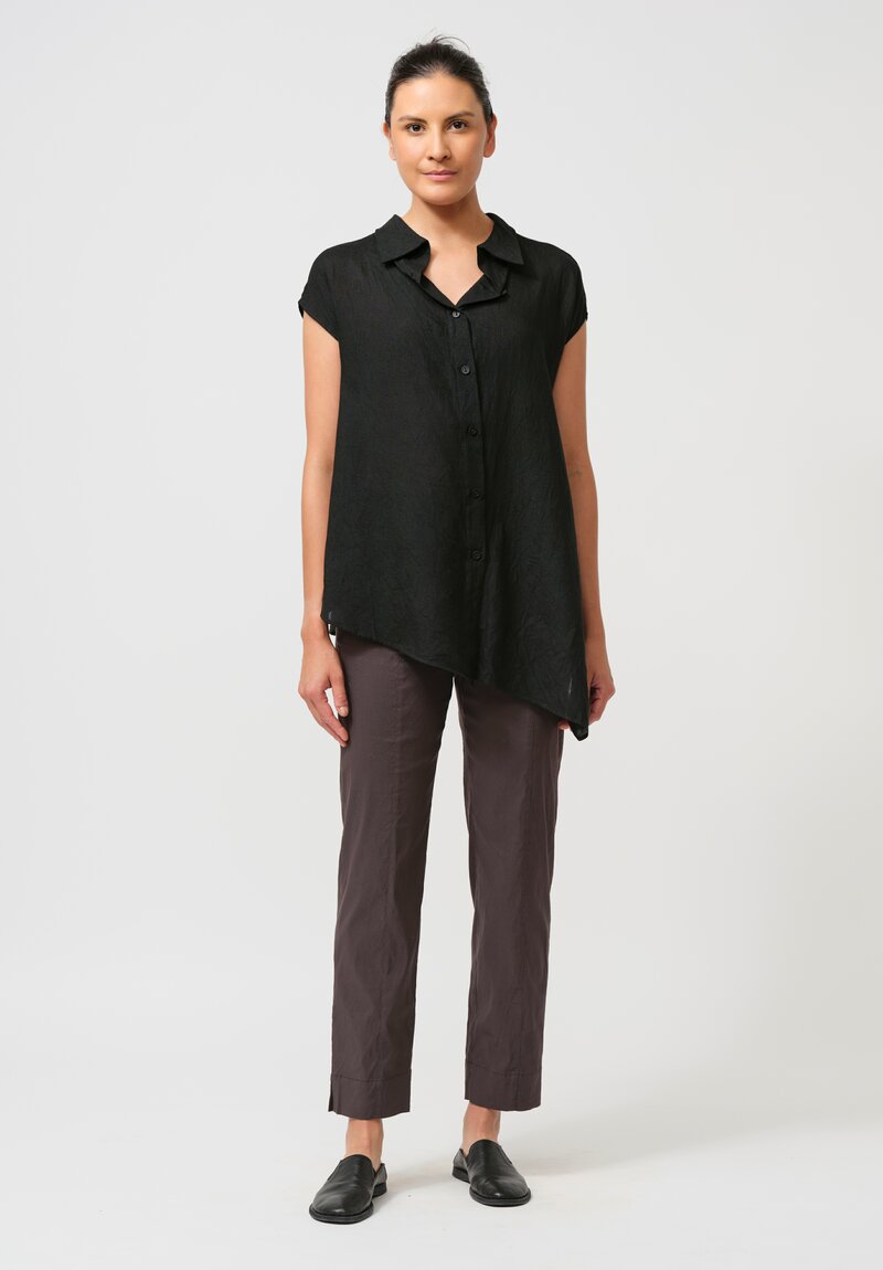 Peter O. Mahler Stretch Flat-Felled Seam Straight Leg Pants in Espresso Brown