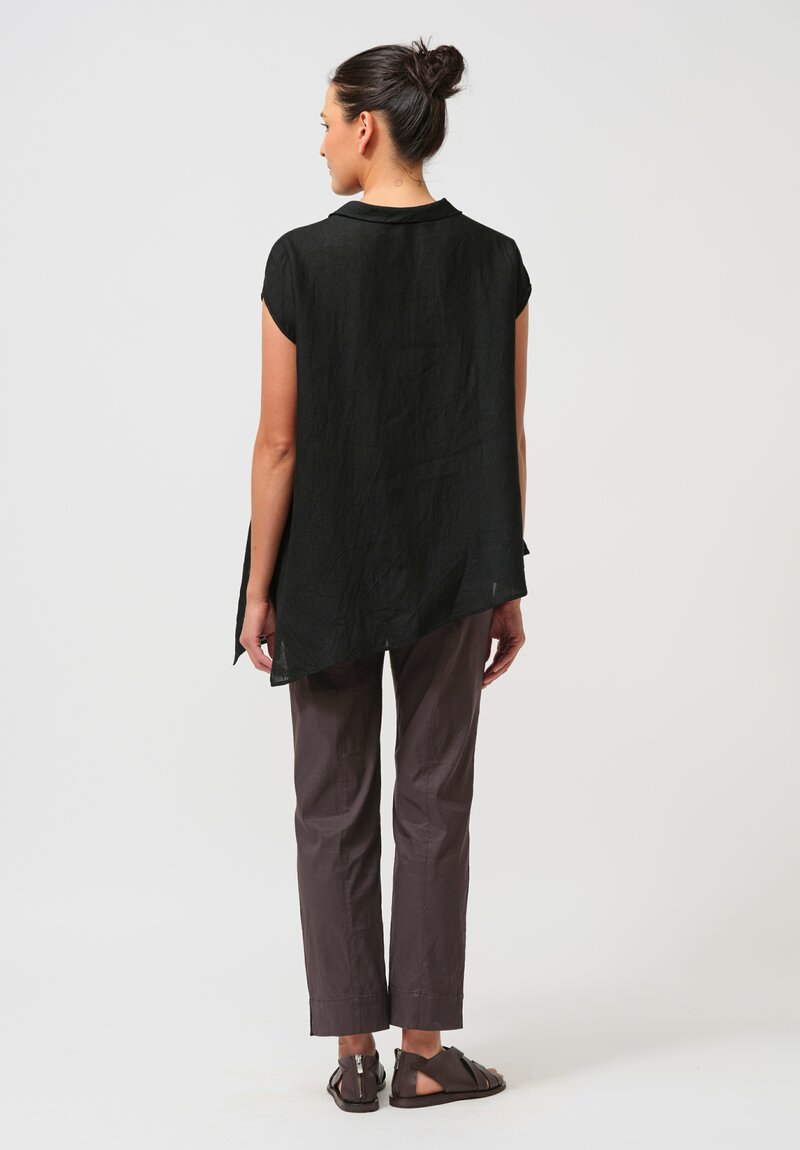 Peter O. Mahler Stretch Flat-Felled Seam Straight Leg Pants in Espresso Brown