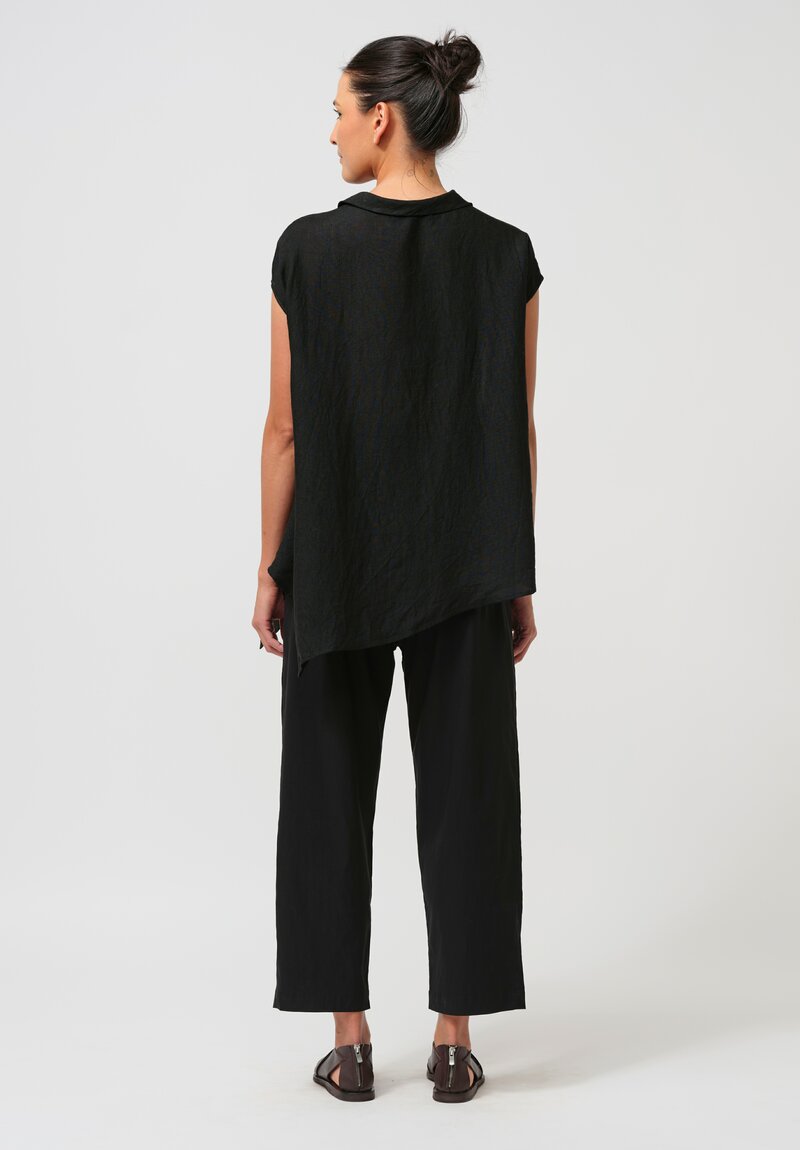 Peter O. Mahler Stretch Casual Pleated Pants in Black